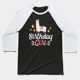 Birthday Girl Starry Lamma Party Gift Baseball T-Shirt